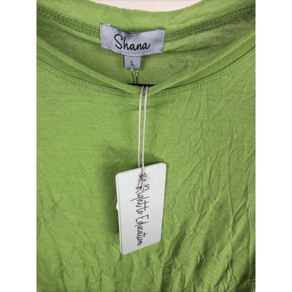 NWT Shana Green Scoop Neck Crinkle Tank Top #1121 Size SMALL - Picture 4 of 4